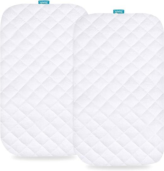 Bassinet Mattress Pad Cover - Fits Baby Delight Beside Me Dreamer Bassinet, 2 Pack, Bamboo, Waterproof - Biloban Online Store