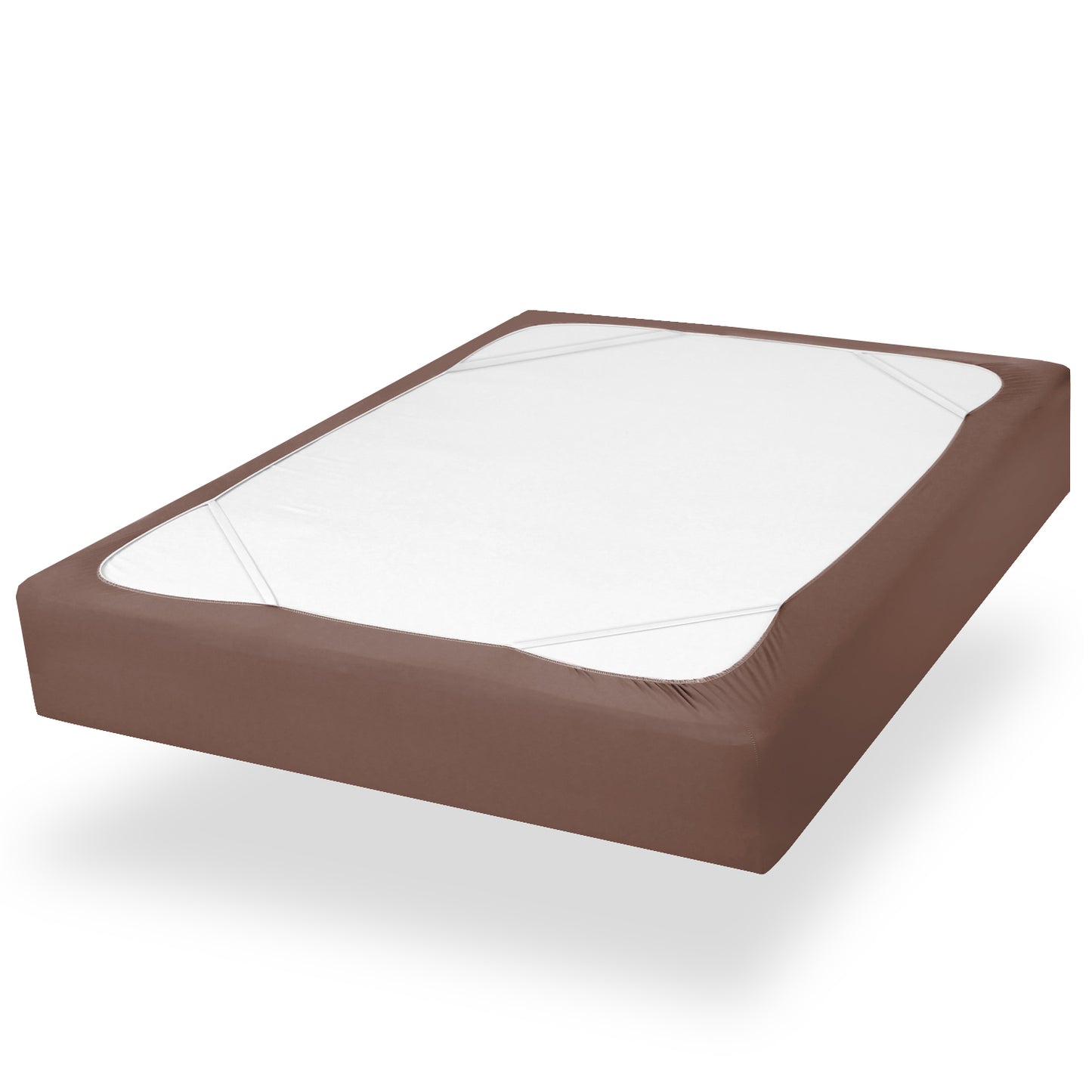 Box Spring Cover with Smooth and Elastic Woven Material, Wrinkle & Fading Resistant & Dustproof, Brown - Biloban Online Store