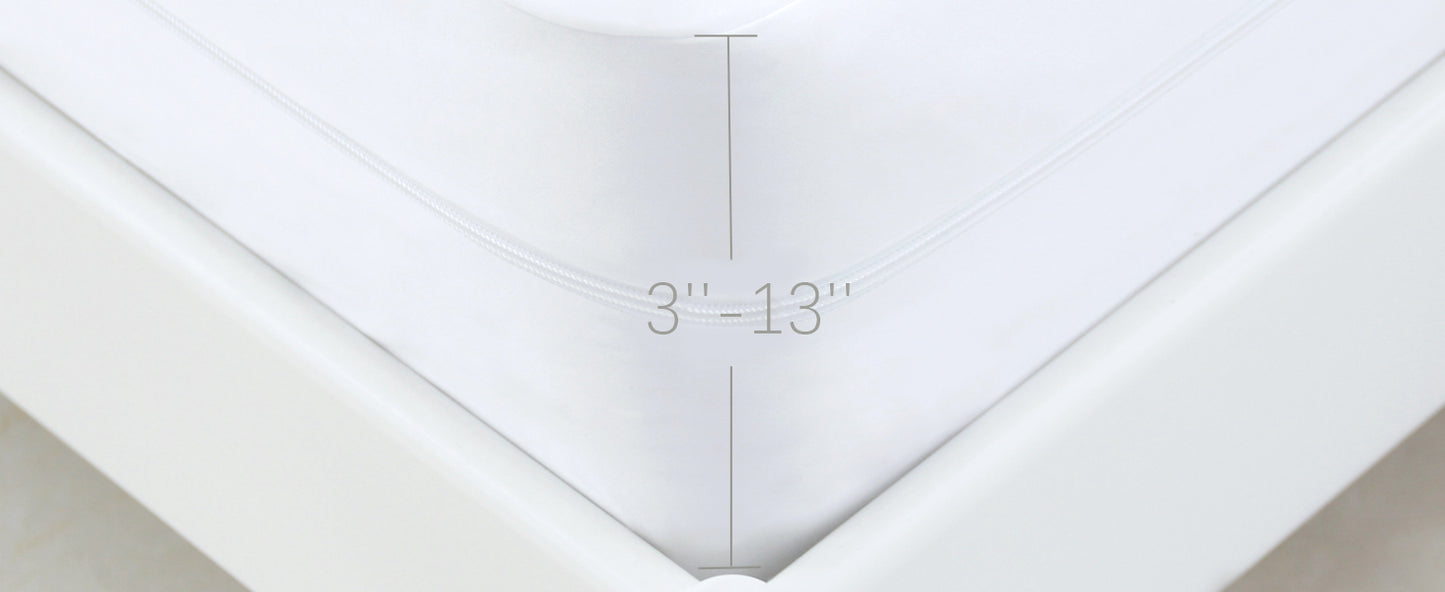 Box Spring Encasement, 7"/9", Waterproof, Zippered Mattress Protector Cover