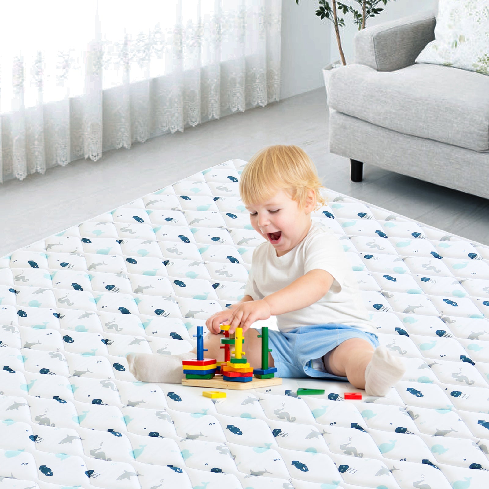 Premium Foam Baby Play Mat Playpen Mat Thicker and Non-Toxic Crawling Mat for Infant Toddler