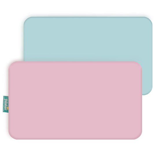 Pack n Play Sheet | Mini Crib Sheet - 2 Pack, Ultra Soft Microfiber, Fits Graco Pack and Play, Aqua & Pink, Preshrunk - Biloban Online Store