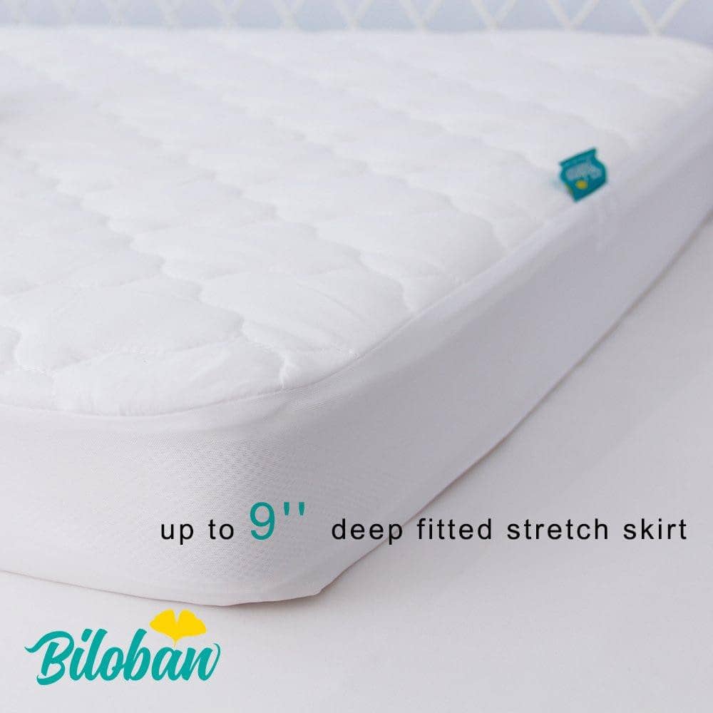 Playard Mattress Pad/ Protector, Ultra Soft Microfiber - Grey (for Mini Crib 39"x27") - Biloban Online Store