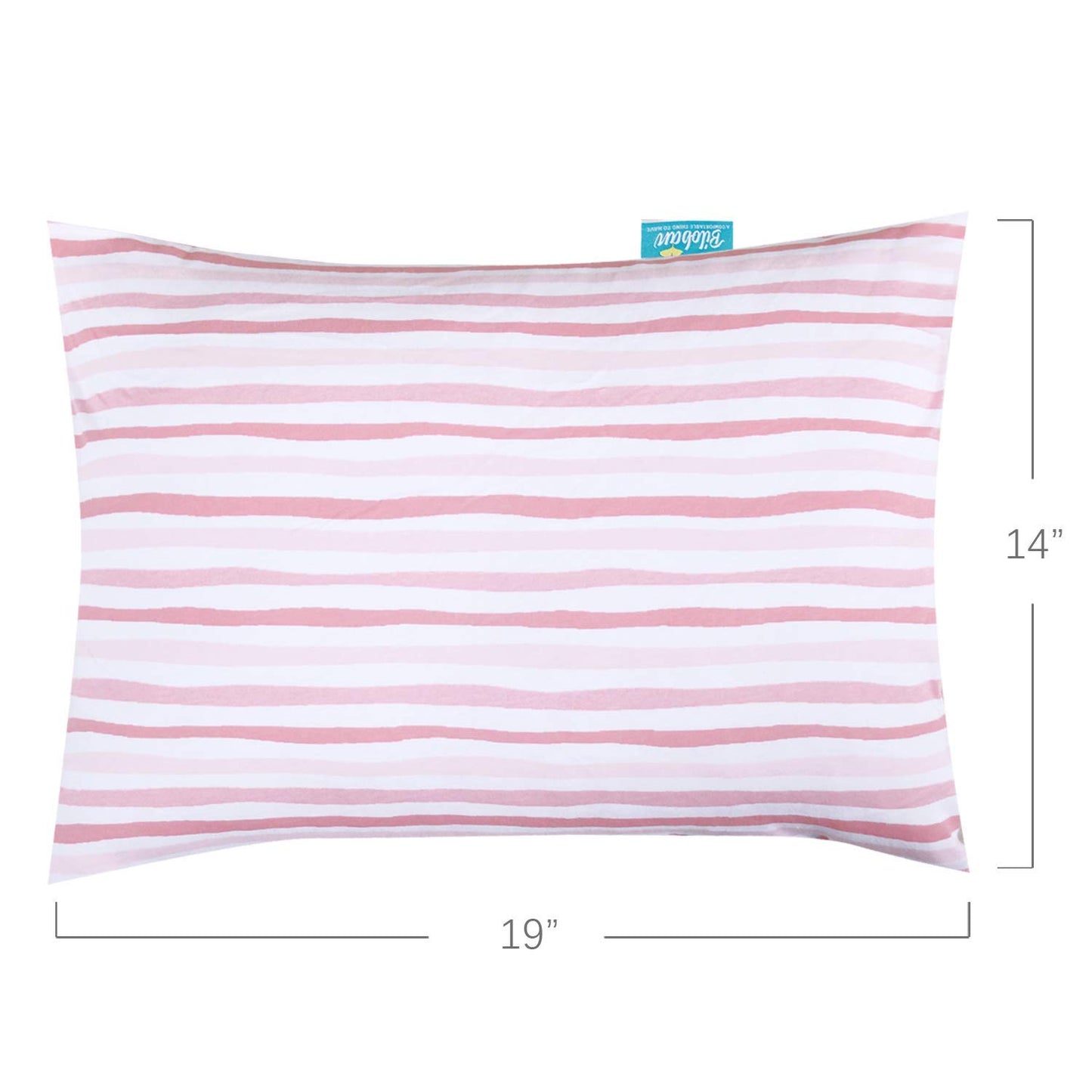 Toddler Pillowcase - 2 Pack, Ultra Soft 100% Jersey Cotton, Envelope Style, Fits Toddler Pillow 12"x16", 13"x18" or 14"x19", Pink - Biloban Online Store