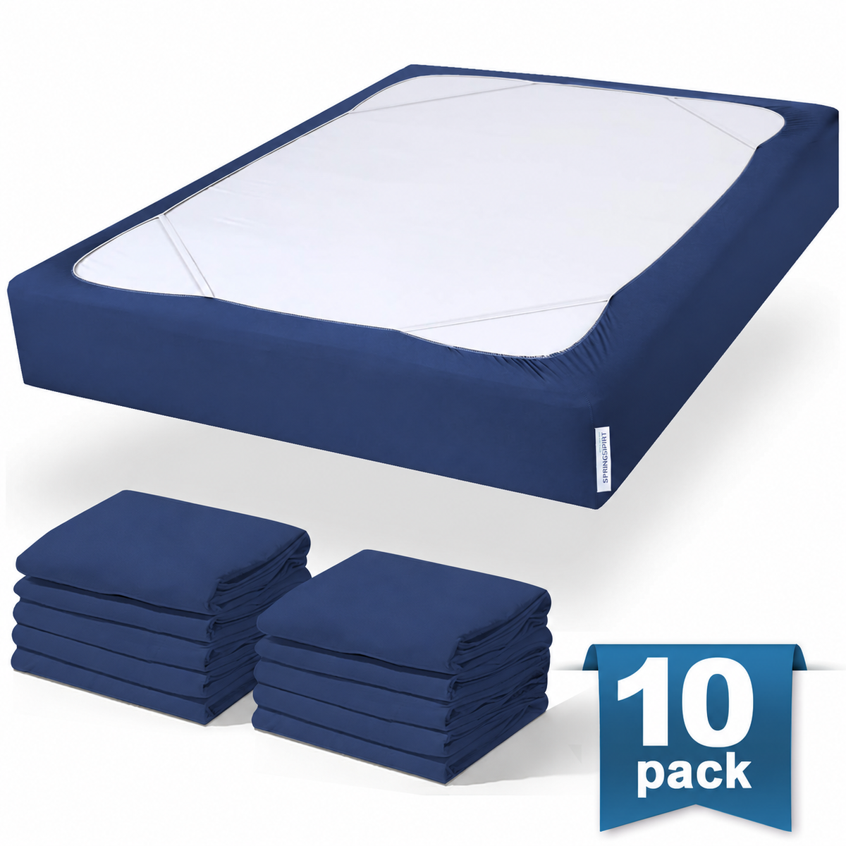 Wholesale Box Spring Covers 10 Pack, Stretch Wrap-Around Elastic Bed Skirt Alternative