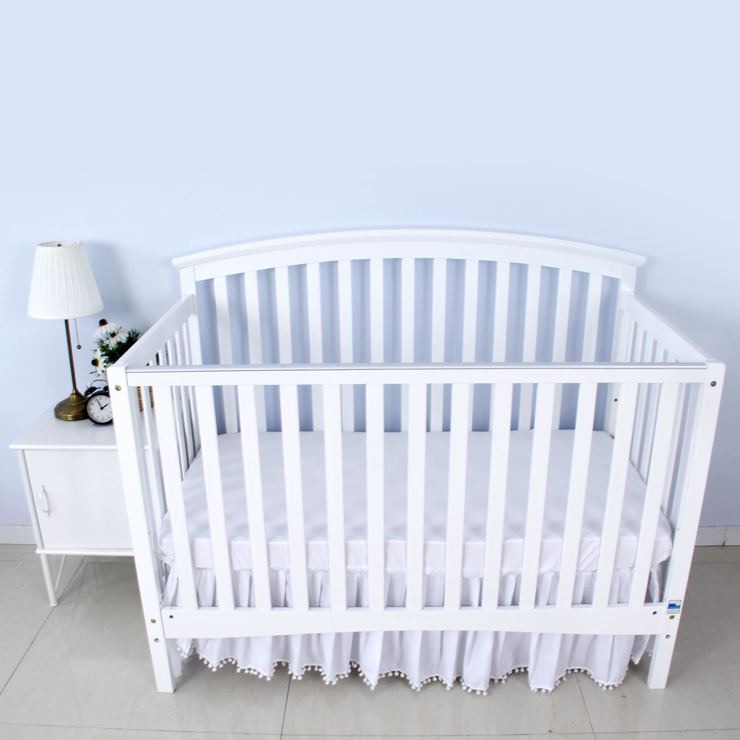 Crib Sheets - 2 Pack, Microfiber, White & Pink ( for Standard Crib 52" x 28" ) - Biloban Online Store