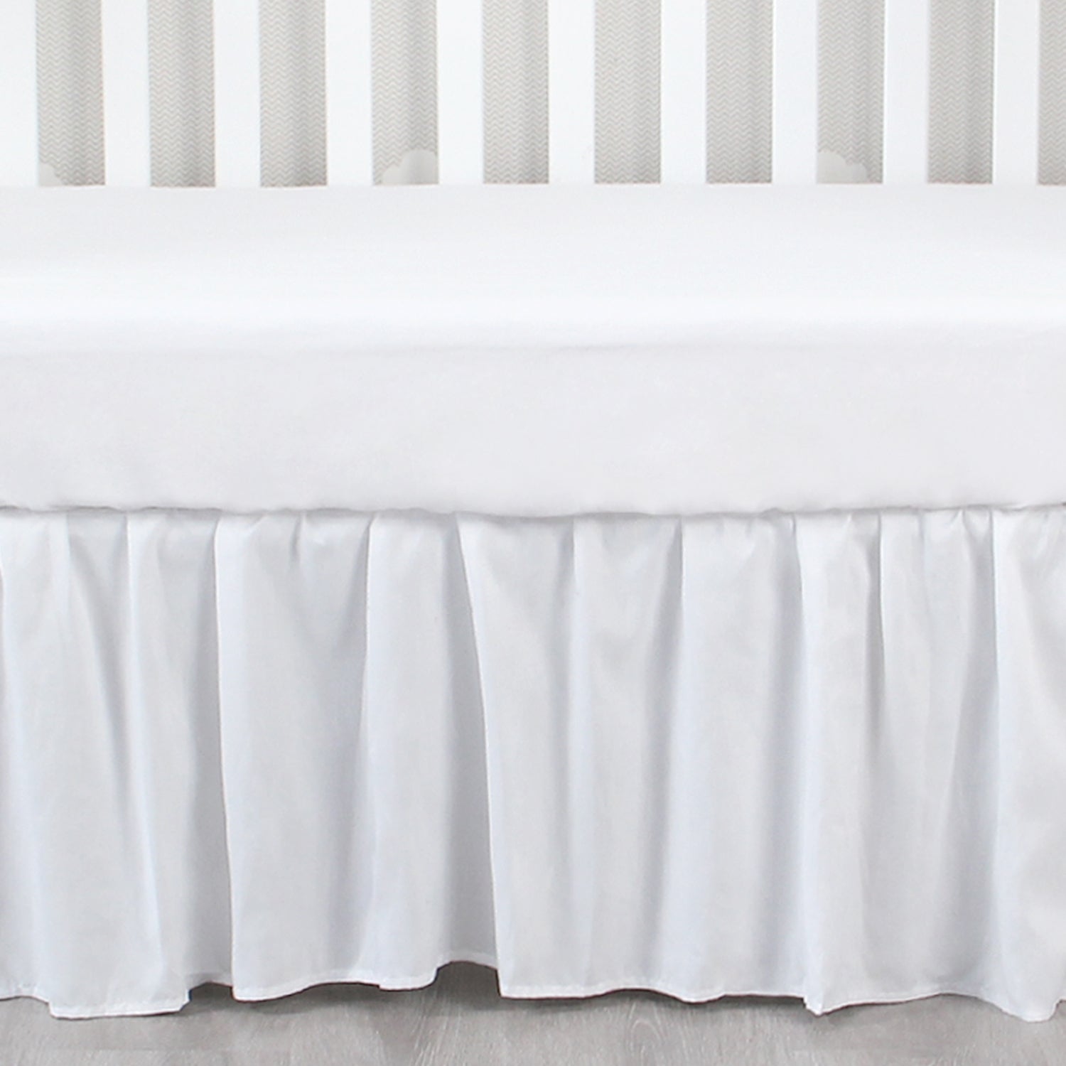 Crib Bumpers Breathable Soft Sage Crib Skirt 100% Cotton For