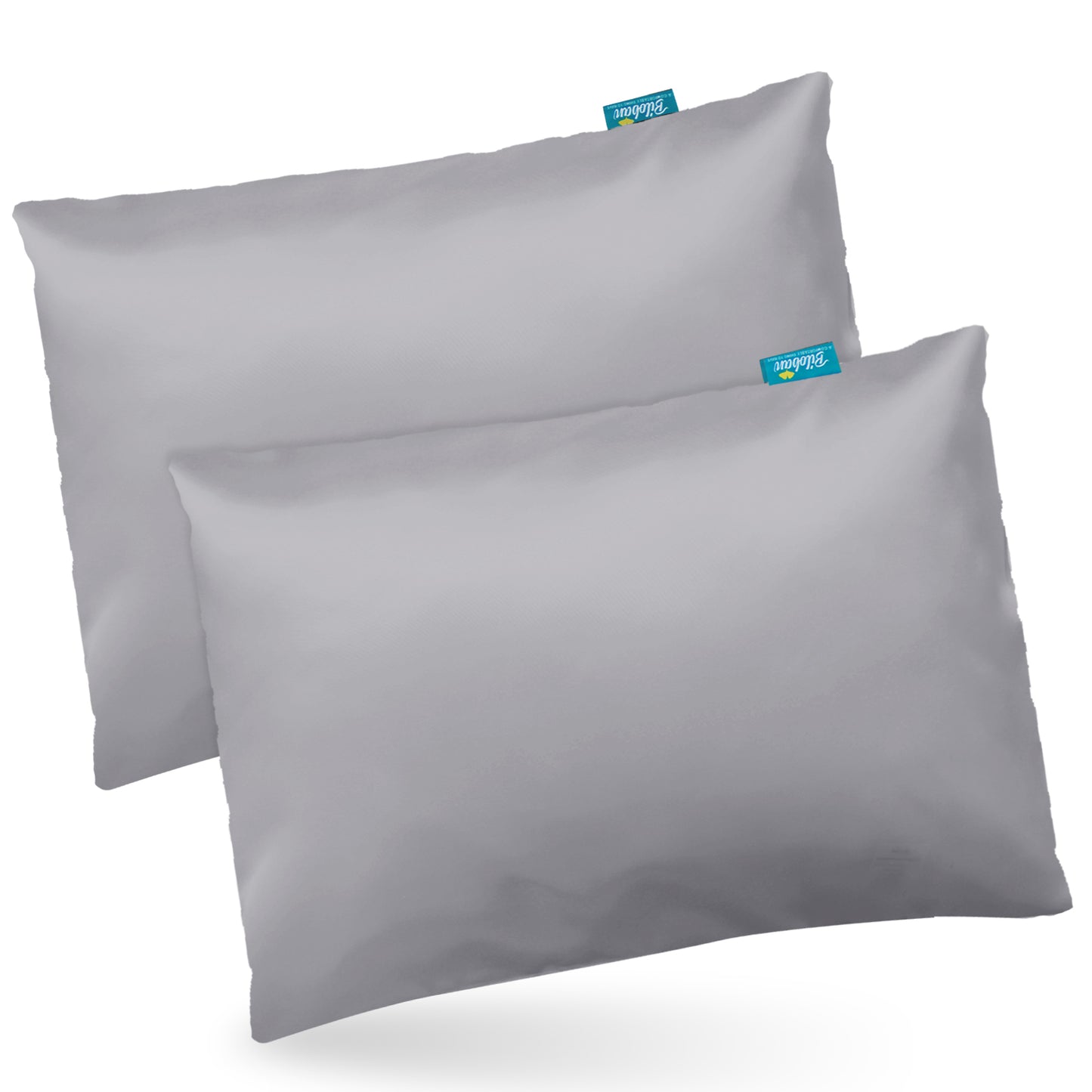 Toddler Pillowcase- 2 pack, Silky Soft Satin, Envelope Style, Grey - Biloban Online Store