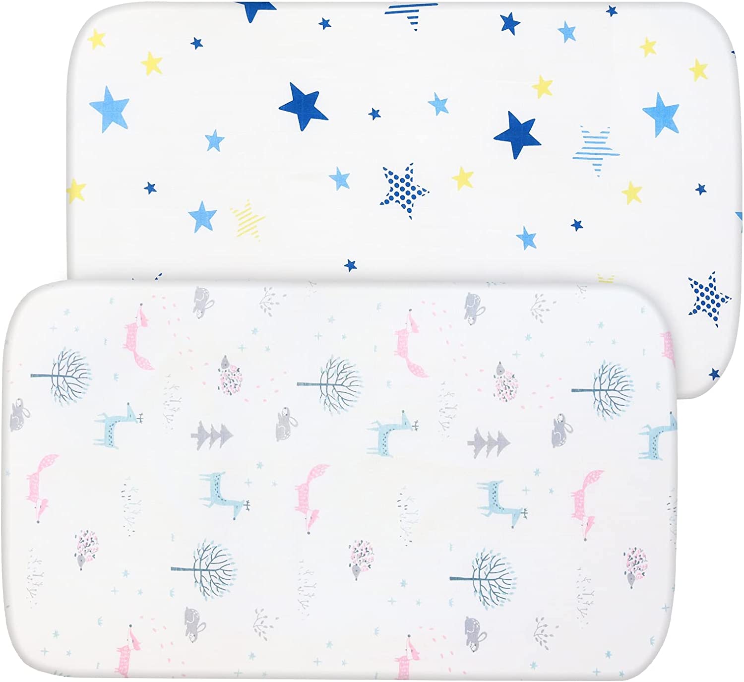 Muslin Crib Sheets Pack, Ultra Soft and Breathable, Star Forest