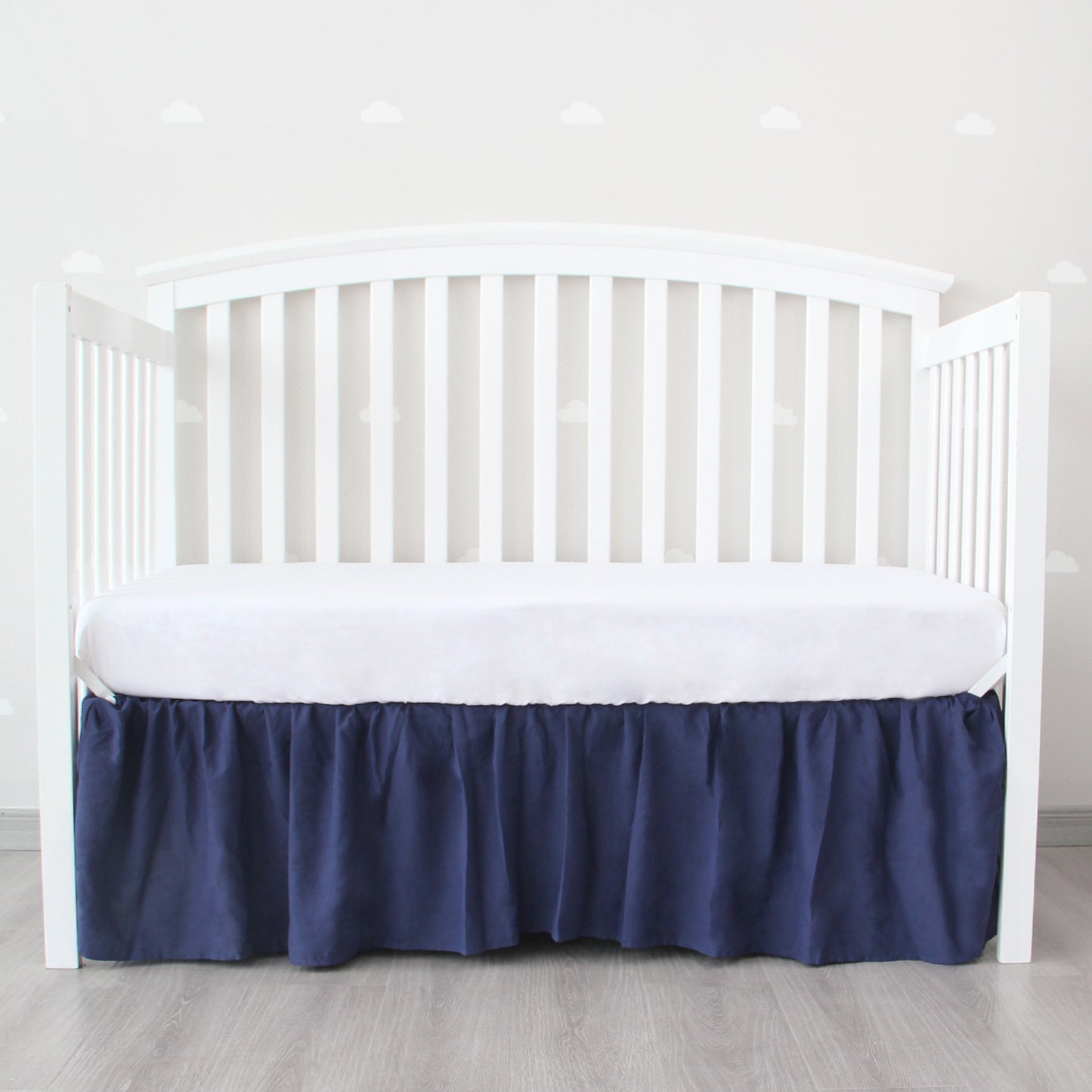 Crib Skirts - Easy Fit, Microfiber, Navy - Biloban Online Store
