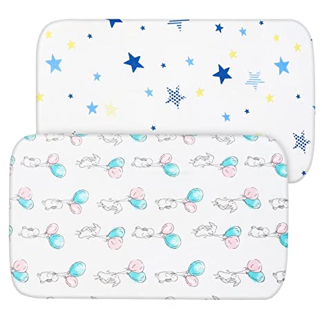 Muslin Crib Sheets - 2 Pack, Ultra Soft and Breathable, Star & Bunny (for Standard Crib/ Toddler Bed) - Biloban Online Store