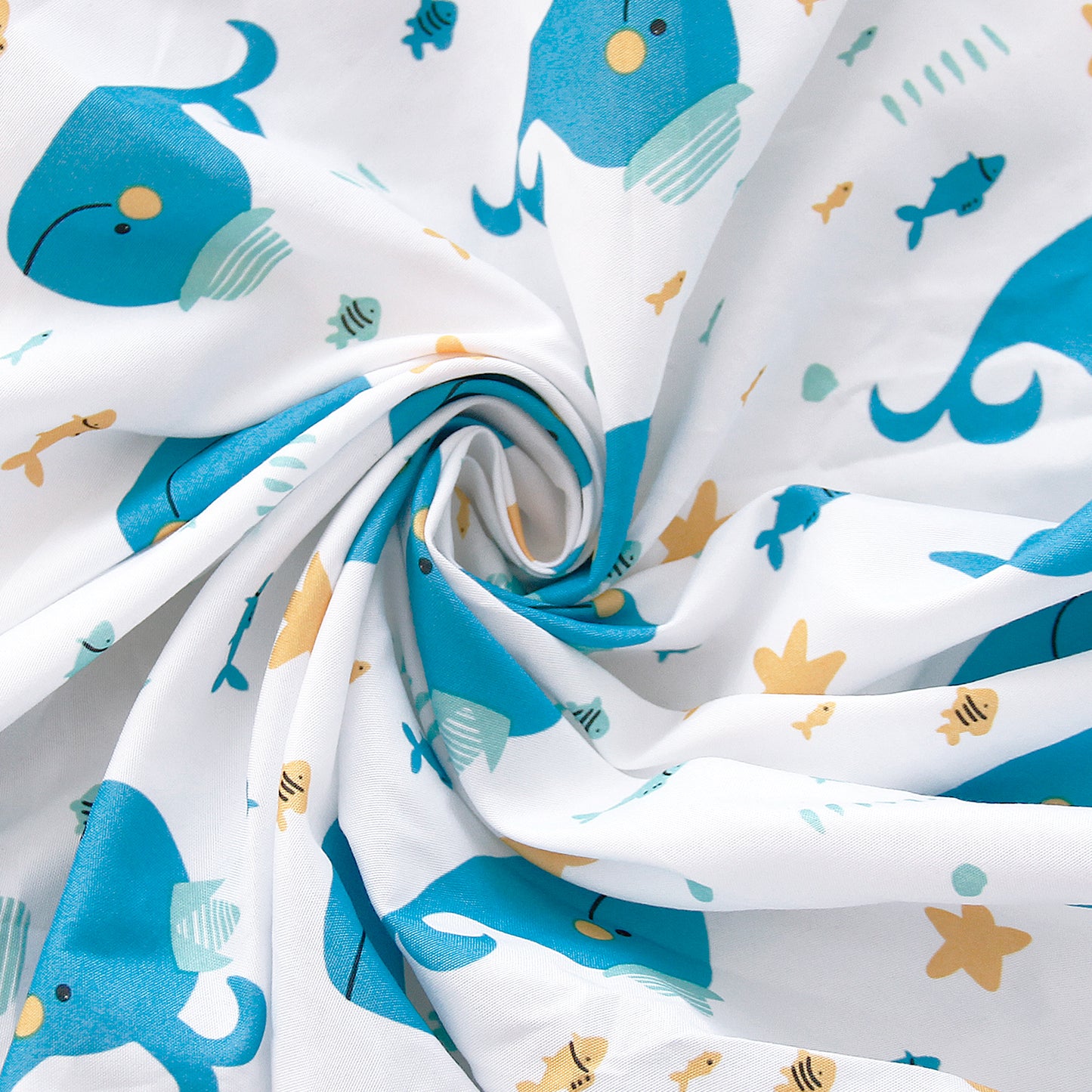 Kids Floor Pillow Cover, Cover Only, Non-Slip and Soft Floor Cushion for Boys and Girls, Whale Print - Biloban Online Store