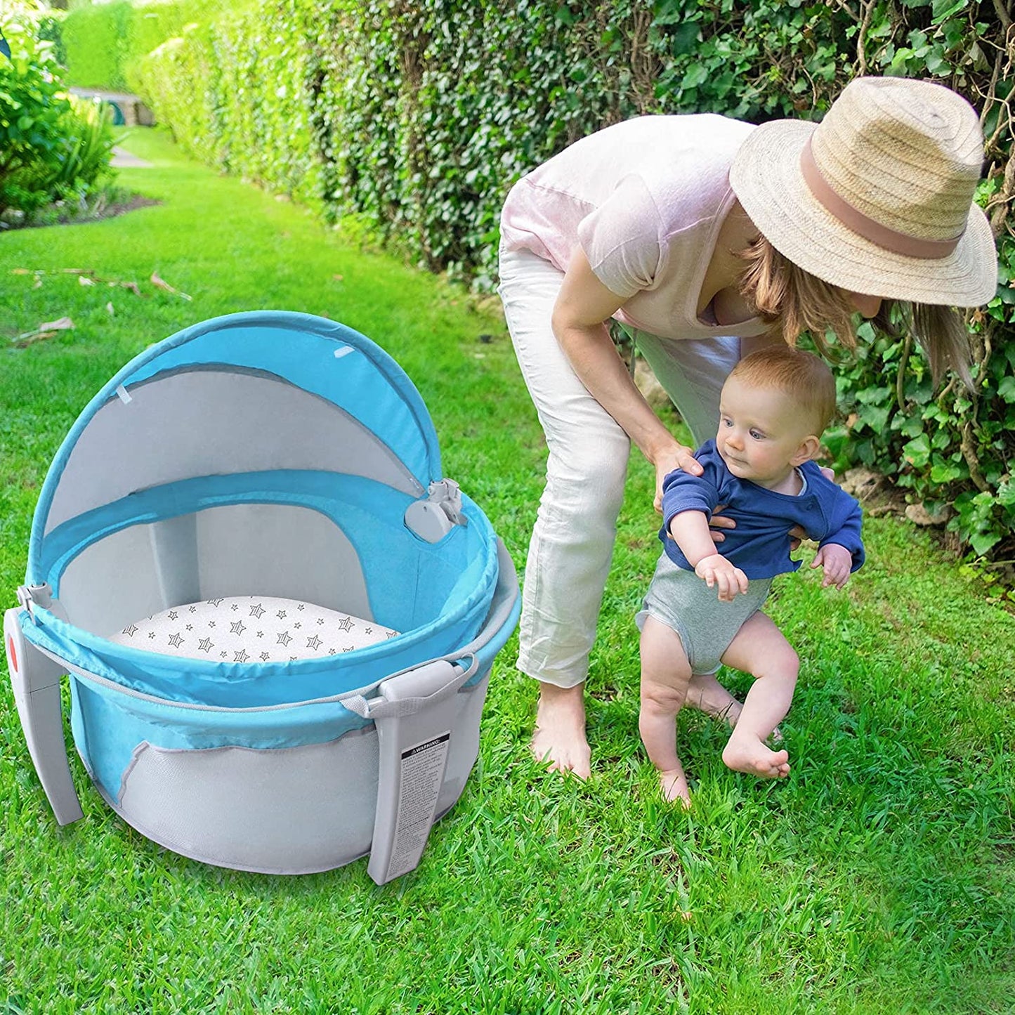 Bassinet Fitted Sheets Compatible with Fisher-Price On-The-Go Baby Dome, 2 Pack, 100% Jersey Knit Cotton - Biloban Online Store