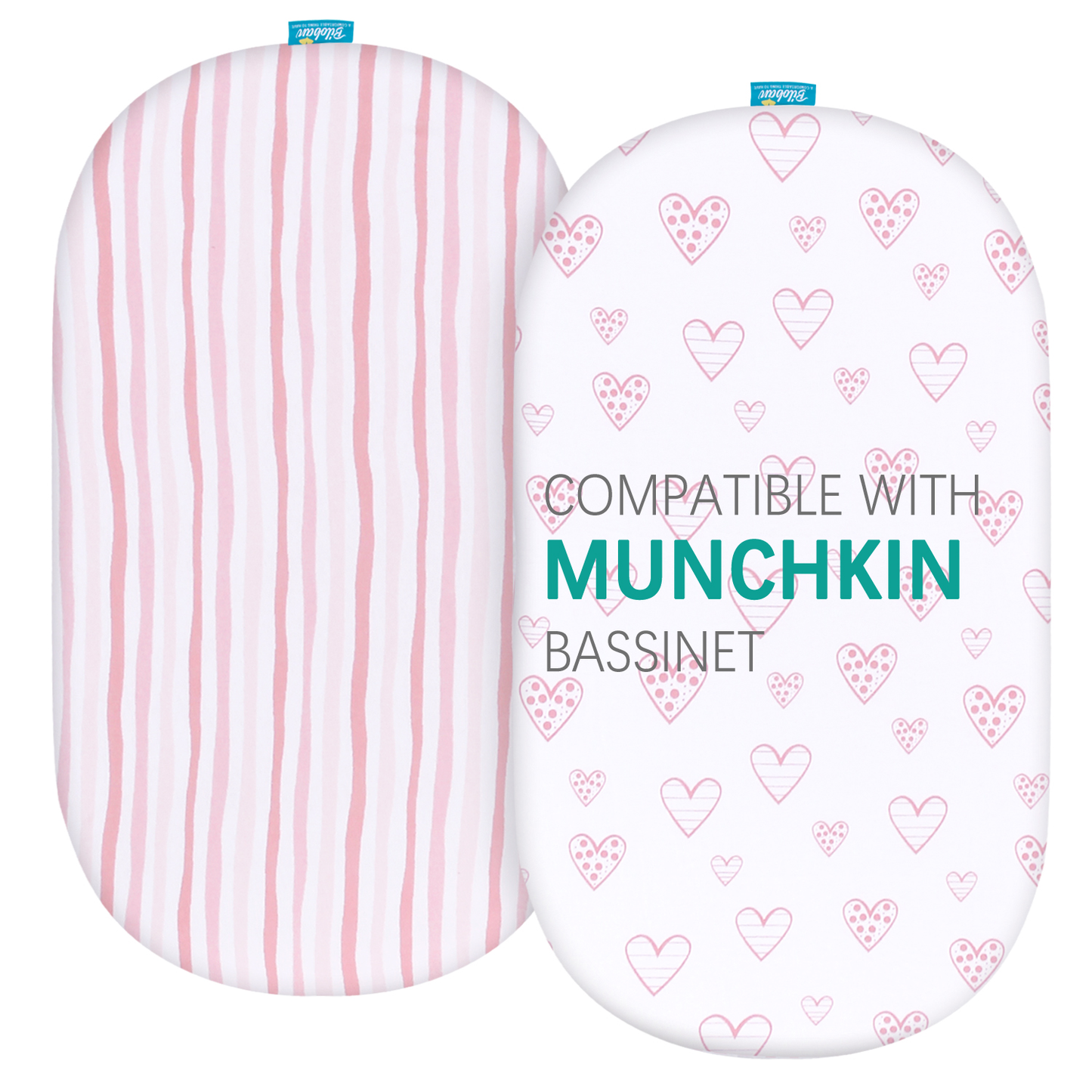 Bassinet Fitted Sheets Compatible with Munchkin Brica Fold N' Go Travel Bassinet- 2 Pack Cotton - Biloban Online Store