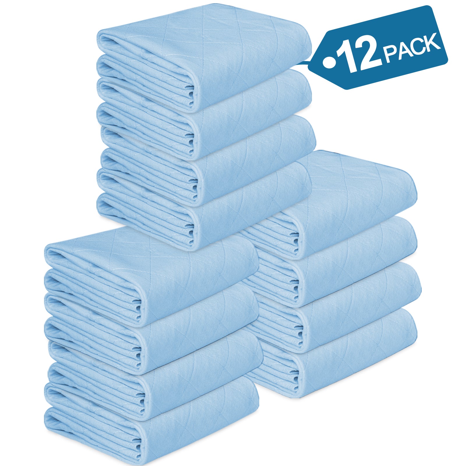 Waterproof  Reusable Bed Pad/ Mat - Incontinence Underpads 12 Pack - Biloban Online Store