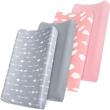 Changing Pad Cover - 4 Pack, Ultra Soft 100% Organic Cotton-Biloban Online Store
