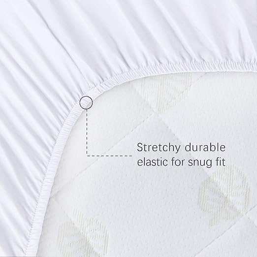 Bassinet Mattress Pad Cover - Fits Regalo Basic Baby Bassinet(Small), 2 Pack, Bamboo, Waterproof