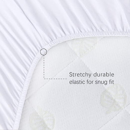 Bassinet Mattress Pad Cover - Fits UPPAbaby Bassinet, 2 Pack, Bamboo, Waterproof