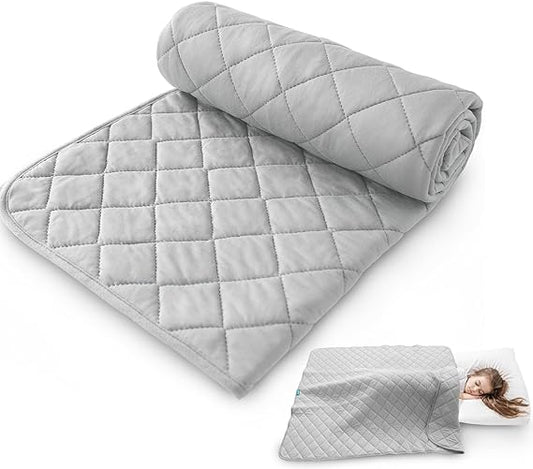 Toddler Blanket - Quilted Kids Cot Bed Comforter 39"x47", Lightweight and Soft, Grey - Biloban Online Store