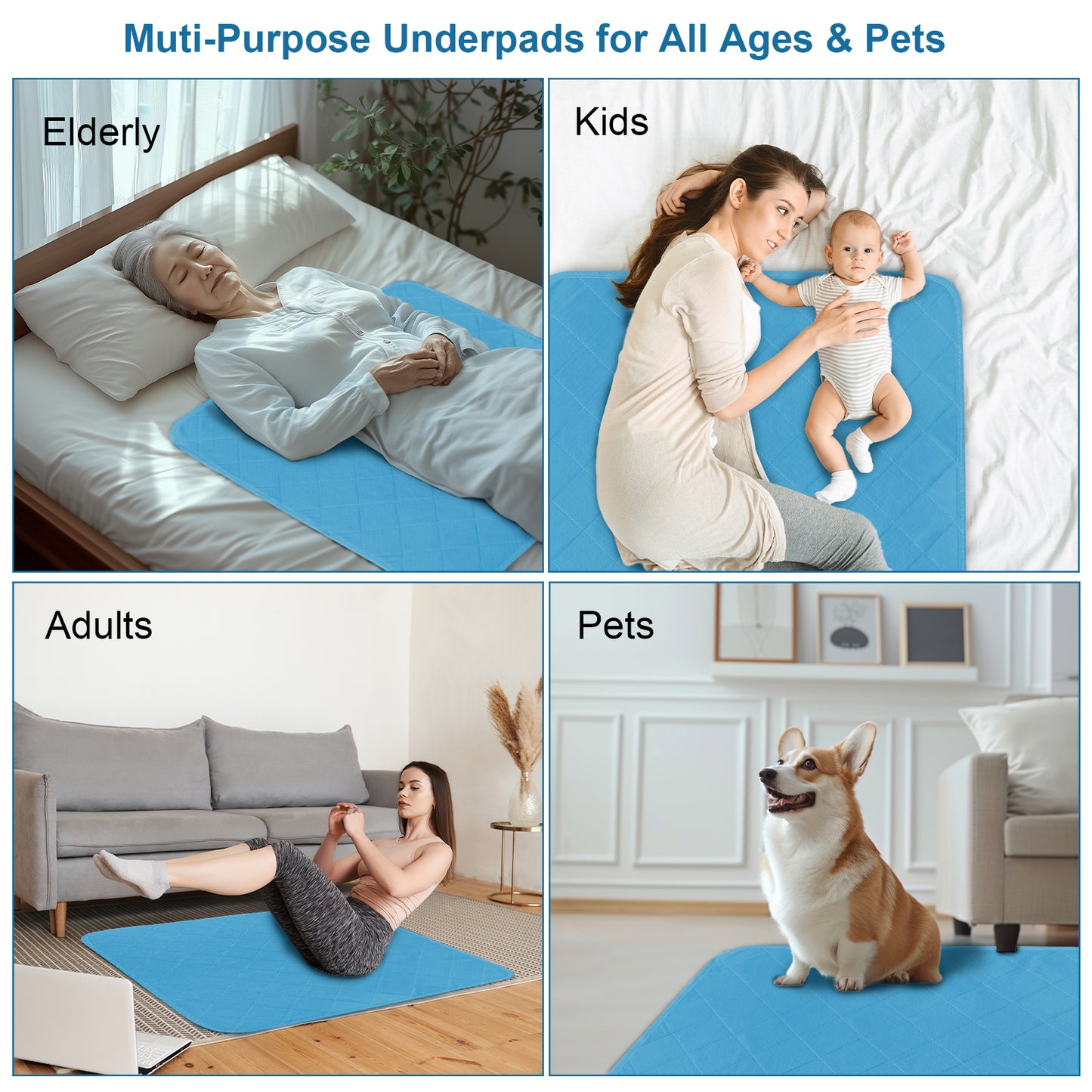 Waterproof  Reusable Underpads - Incontinence Bed Pad/ Mat - Biloban Online Store