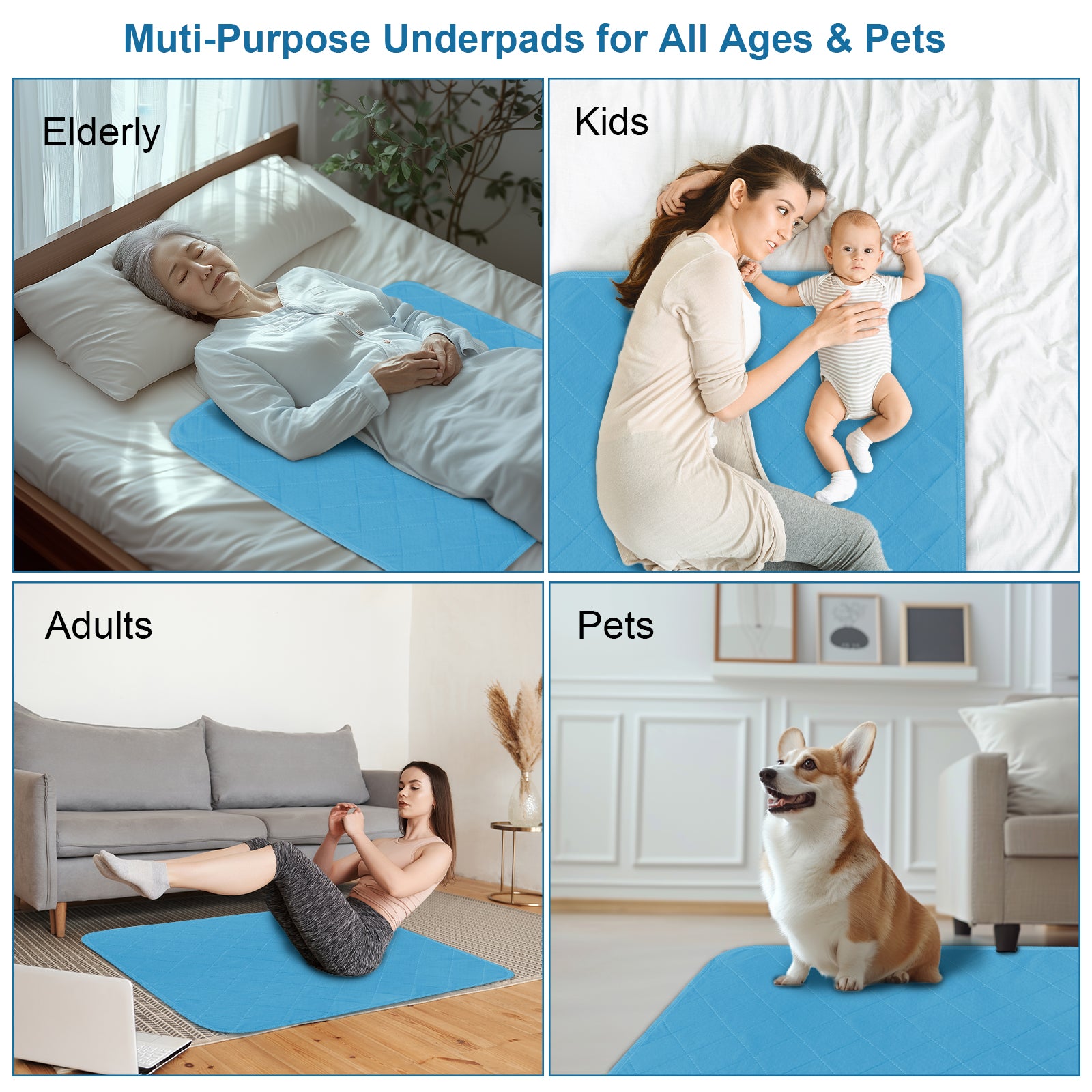 Waterproof  Reusable Underpads - Incontinence Bed Pad/ Mat - Biloban Online Store