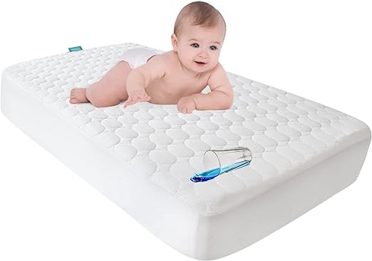 Crib Mattress Protector/ Pad Cover - Quilted Microfiber, Waterproof (for Standard Crib/ Toddler Bed) - Biloban Online Store