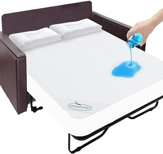 Waterproof Queen Sleeper Sofa Bed Terry Mattress Protector, Breathable & Noiseless