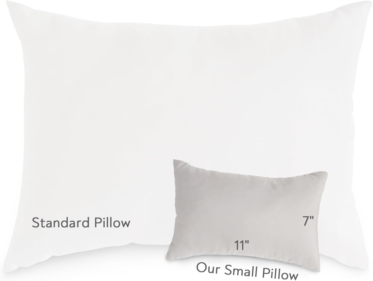 Mini Pillow for Travel 2 Pack, 11" x 7" Tiny Pillows with Name Tag, Travel and Sleep