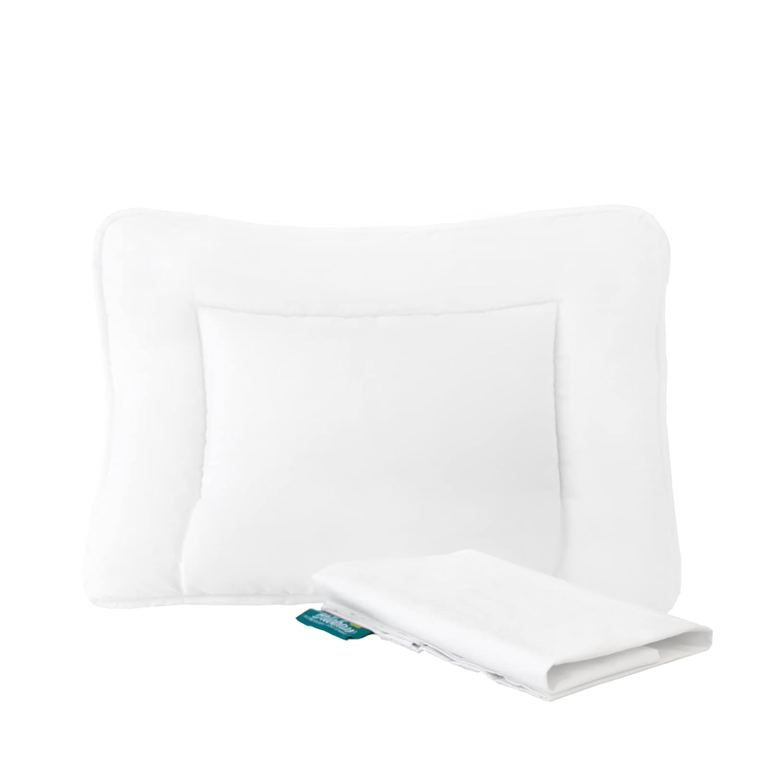 Toddler Pillow Quilted with Pillowcase - 2 Pack, 13" x 18", 100% Cotton, Ultra Soft & Breathable - Biloban Online Store