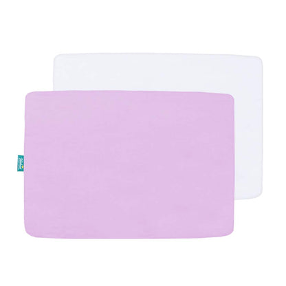 Pack n Play Fitted Sheets - 2 Pack, Ultra Soft Microfiber, Lavender & White, Preshrunk - Biloban Online Store