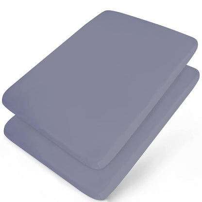 Mini Crib Sheet - 2 Pack, Ultra Soft Microfiber, Grey (38'' x 24'')