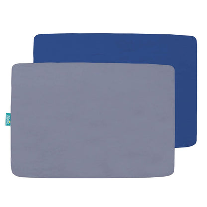 Mini Crib Sheets - 2 Pack, Ultra Soft Microfiber, Grey & Navy (38'' x 24'') - Biloban Online Store