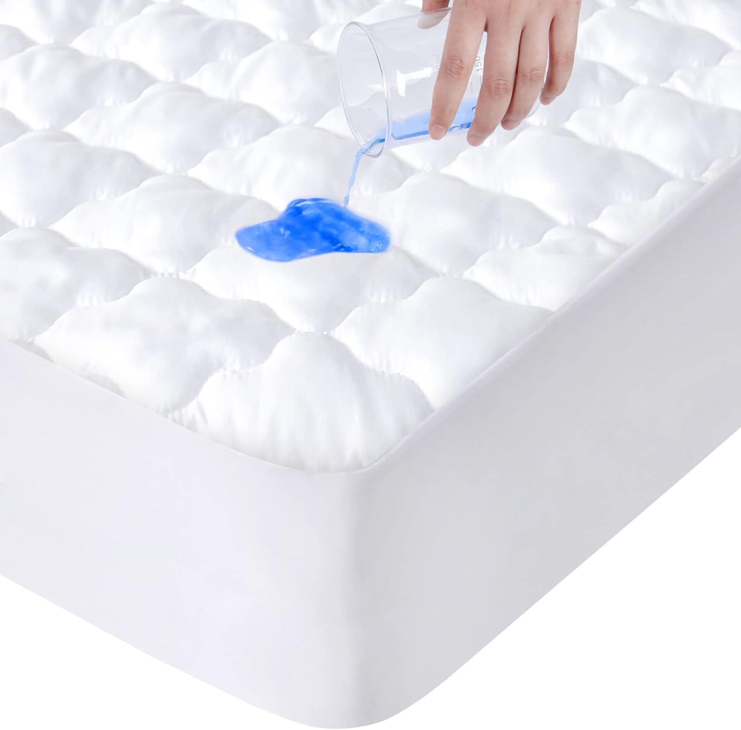 Waterproof Mattress Protector Quilted, Breathable & Noiseless Mattress Pad Cover, Fitted with Deep Pocket - Biloban Online Store