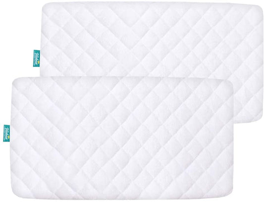 Bassinet Mattress Pad Cover - Fits Chicco LullaGo Anywhere Portable Bassinet, 2 Pack, Bamboo, Waterproof - Biloban Online Store