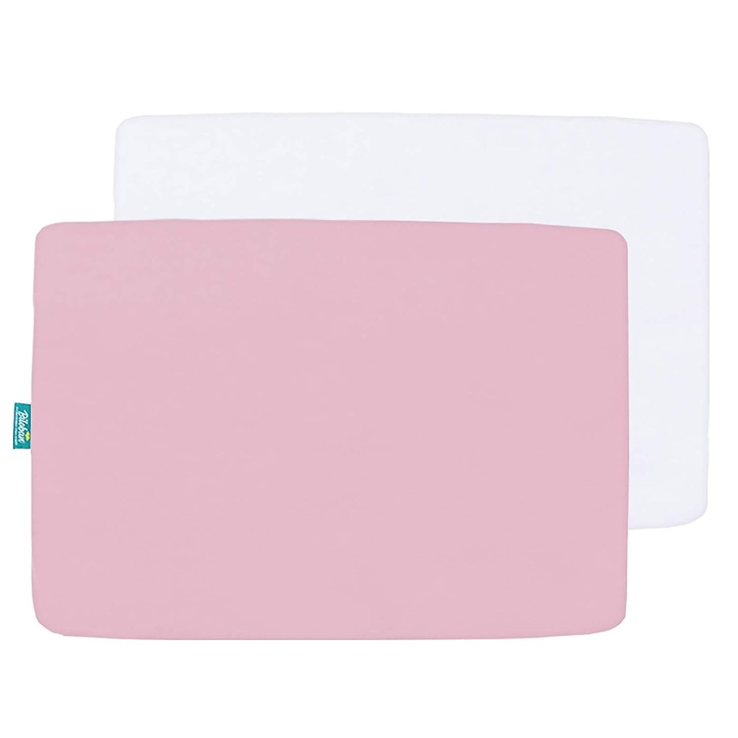 Pack n Play Fitted Sheets - 2 Pack, Ultra Soft Microfiber, Pink & White, Preshrunk - Biloban Online Store