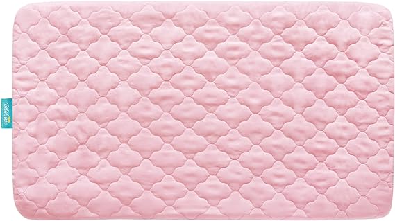 Crib Mattress Protector/ Pad Cover - Ultra Soft Microfiber, Waterproof, Pink (for Standard Crib/ Toddler Bed) - Biloban Online Store