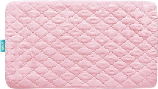 Crib Mattress Protector/ Pad Cover - Ultra Soft Microfiber, Waterproof, Pink (for Standard Crib/ Toddler Bed) - Biloban Online Store