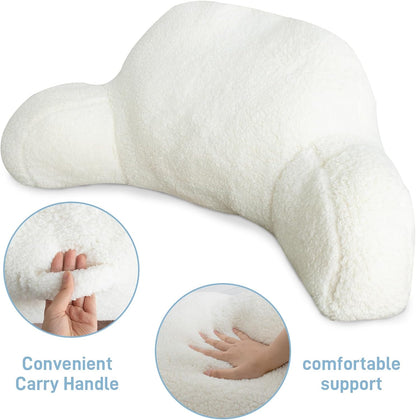 Reading Pillow for Kids/Teens/Adults, Bed Rest Wedge Backrest Pillows for Sitting in Bed with Arms Back Support for Watching TV/Gaming/Relaxing