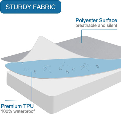 Waterproof Mattress Protector, Premium Mattress Pad Cover Fitted up to 14'' Depth Pocket - Biloban Online Store