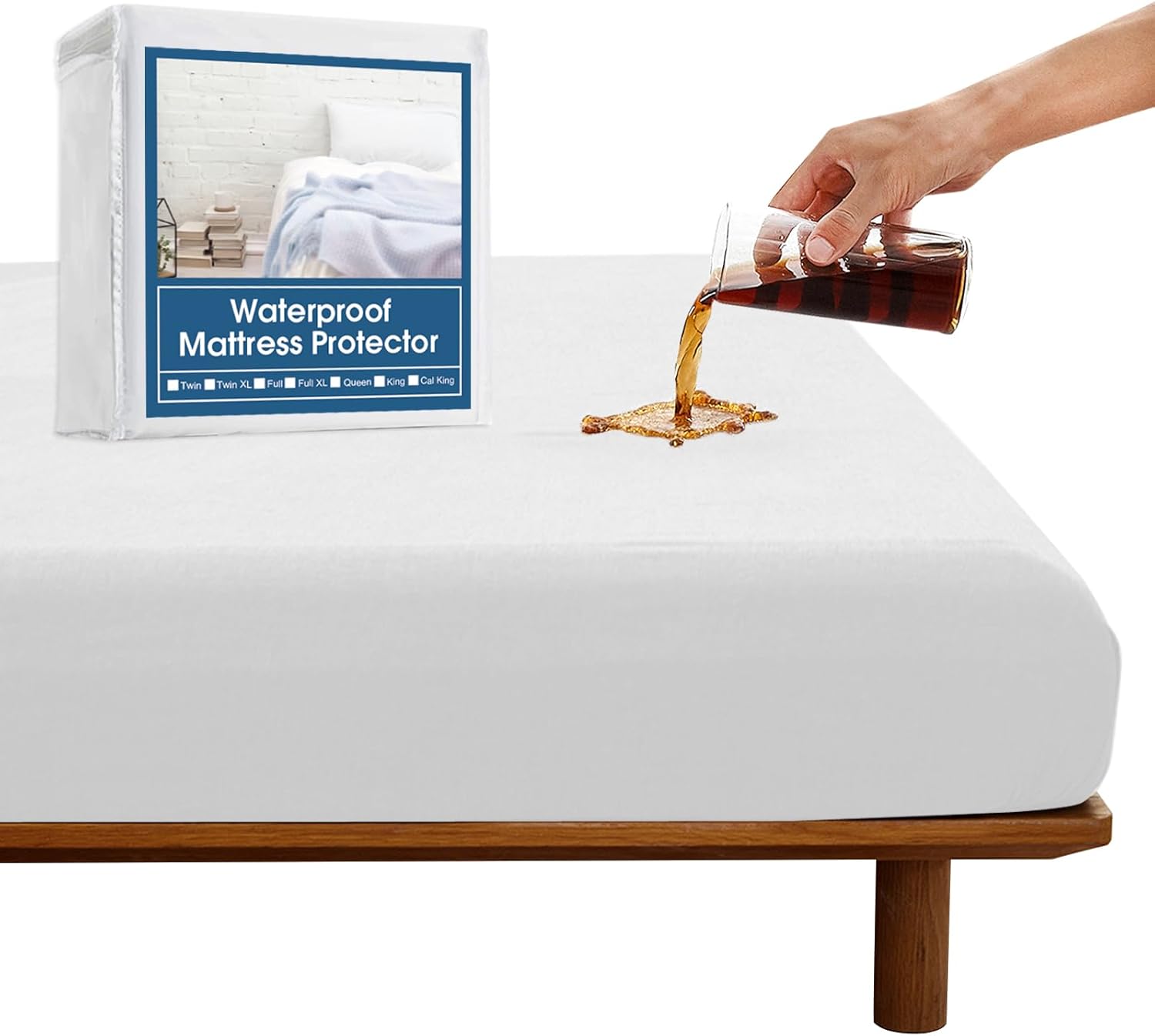 Waterproof Mattress Protector, Premium Mattress Pad Cover Fitted up to