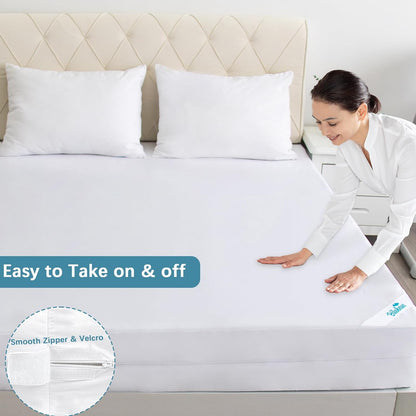 Zippered Mattress Protector, Waterproof Mattress Encasement, Low Profile Box Spring Cover, Breathable and Absorbent - Biloban Online Store