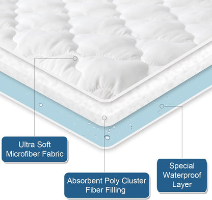 Waterproof Mattress Protector Quilted, Breathable & Noiseless Mattress Pad Cover, Fitted with Deep Pocket - Biloban Online Store