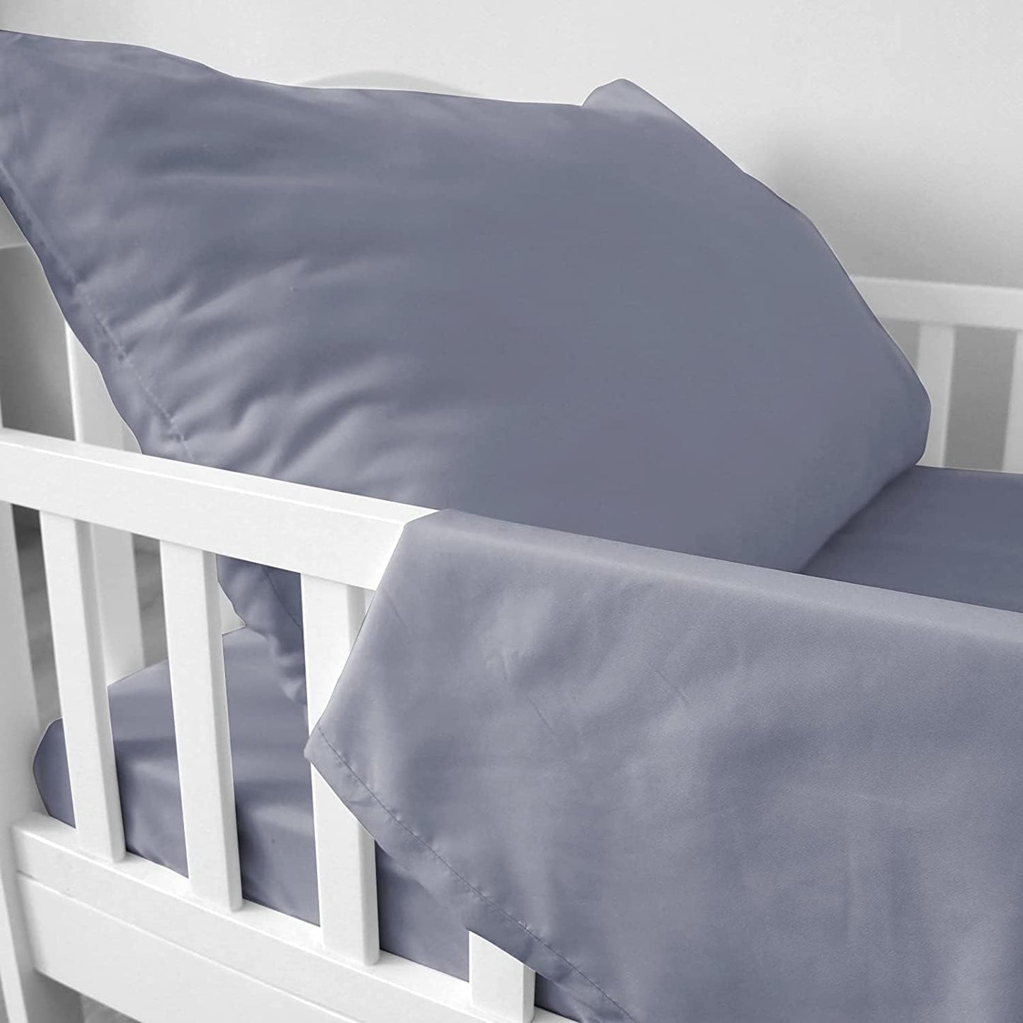 Toddler Bedding Set - 3 Pieces, Includes a Crib Fitted Sheet, Flat Sheet and Envelope Pillowcase, Soft and Breathable