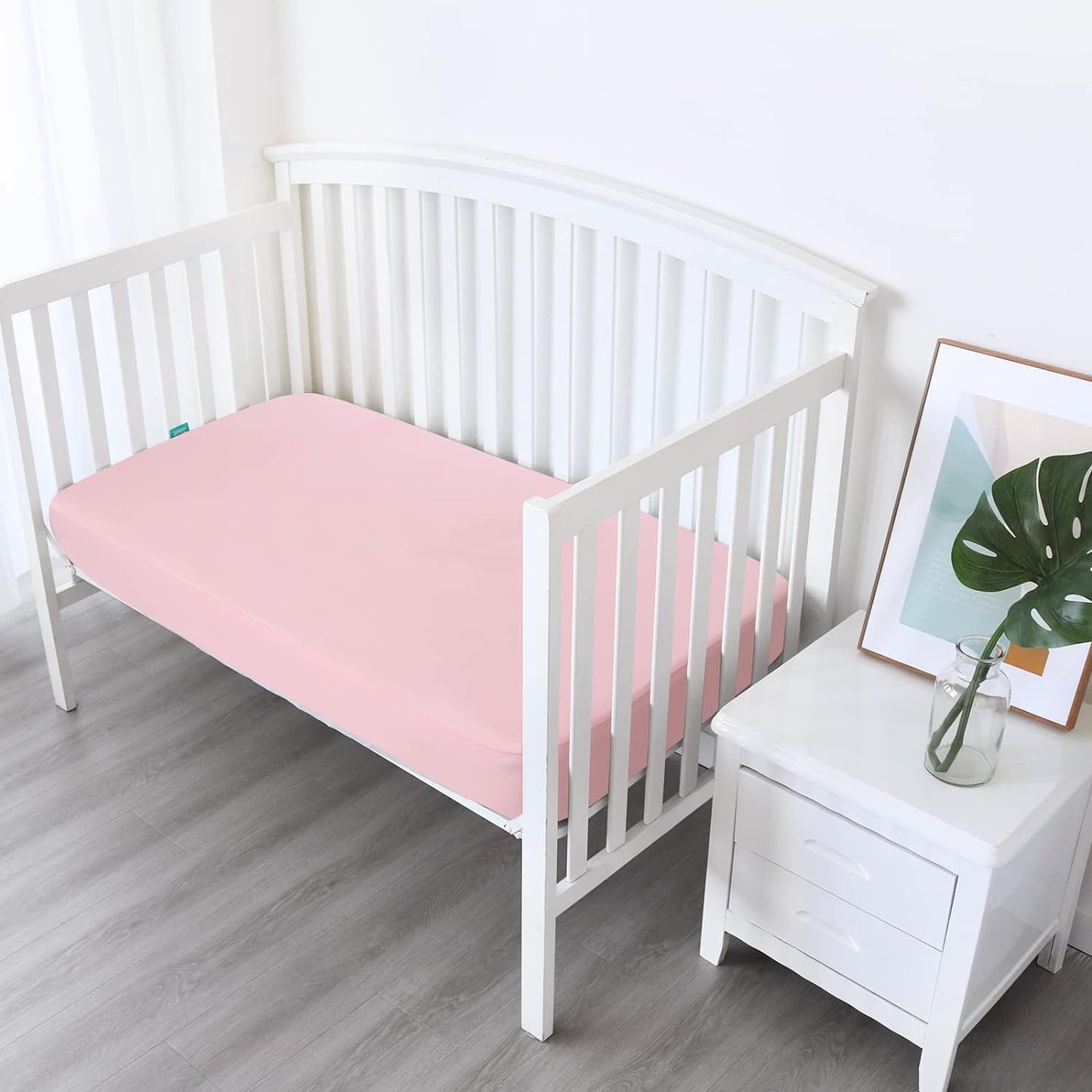 Crib Sheet - 2 Pack, Ultra Soft Microfiber, Grey & Pink (for Standard Crib/ Toddler Bed) - Biloban Online Store