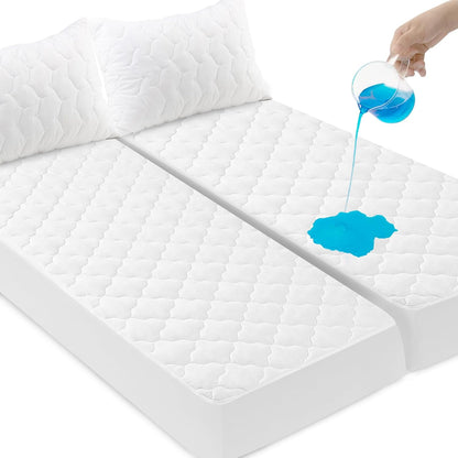 Waterproof Mattress Protector Quilted, Breathable & Noiseless Mattress Pad Cover, Fitted with Deep Pocket - Biloban Online Store