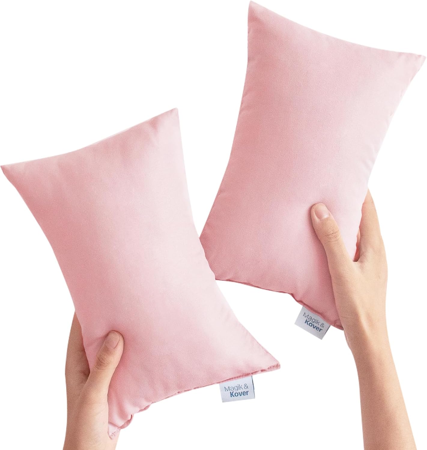 Mini Pillow for Travel 2 Pack, 11" x 7" Tiny Pillows with Name Tag, Travel and Sleep