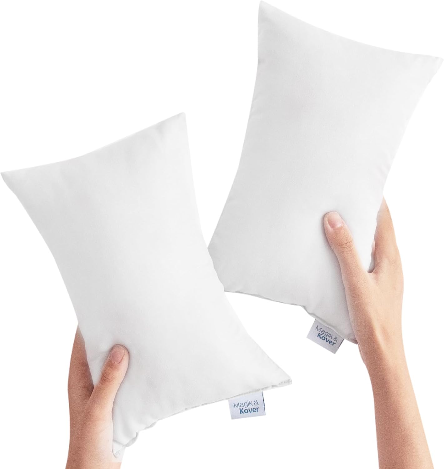 Mini Pillow for Travel 2 Pack, 11" x 7" Tiny Pillows with Name Tag, Travel and Sleep