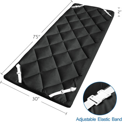 Quilted Cot Mattress Topper - 75" x 30", Soft and Thicker Cot Pad Only, for Camping Cot/Rv Bunk/Narrow Twin Beds (Copy)