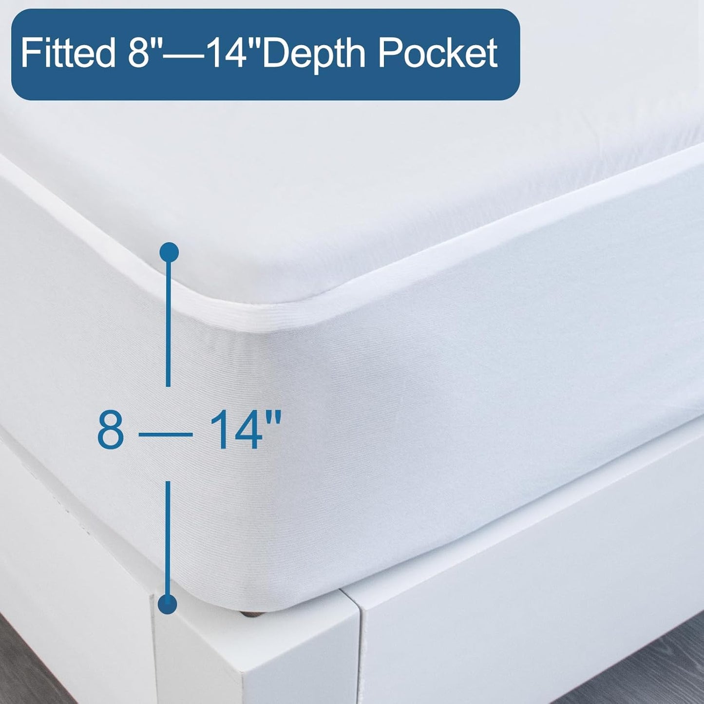 Waterproof Mattress Protector, Premium Mattress Pad Cover Fitted up to 14'' Depth Pocket - Biloban Online Store