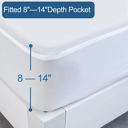 Waterproof Mattress Protector, Premium Mattress Pad Cover Fitted up to 14'' Depth Pocket - Biloban Online Store