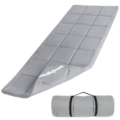 Quilted Cot Mattress Topper - 75" x 30", Soft and Thicker Cot Pad Only, for Camping Cot/Rv Bunk/Narrow Twin Beds, Grey - Biloban Online Store